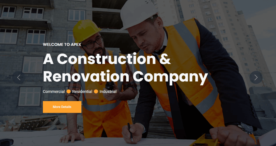 Apex Construction Company Website